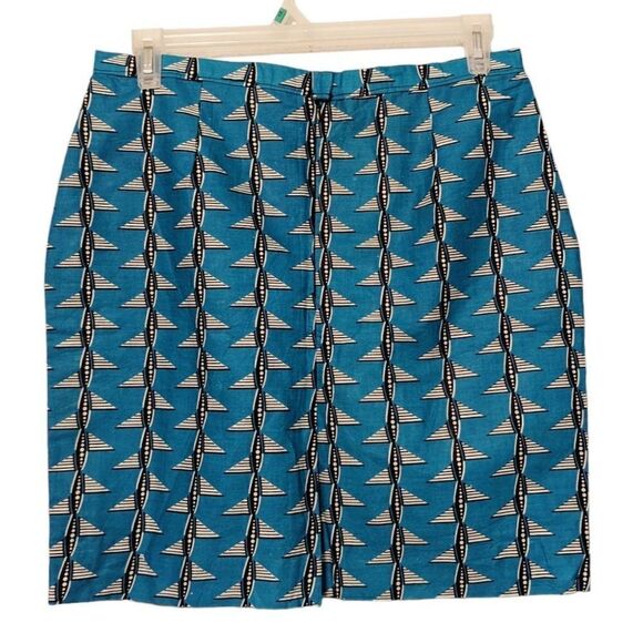 FRANCIS + BENEDICT Vibrant Teal Geometric African Print Cotton Fair Trade Mini M - Picture 2 of 12